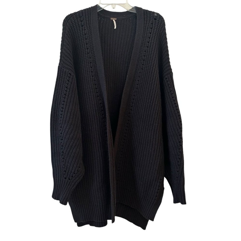 Free People Nightingale Cardi Black Size Large